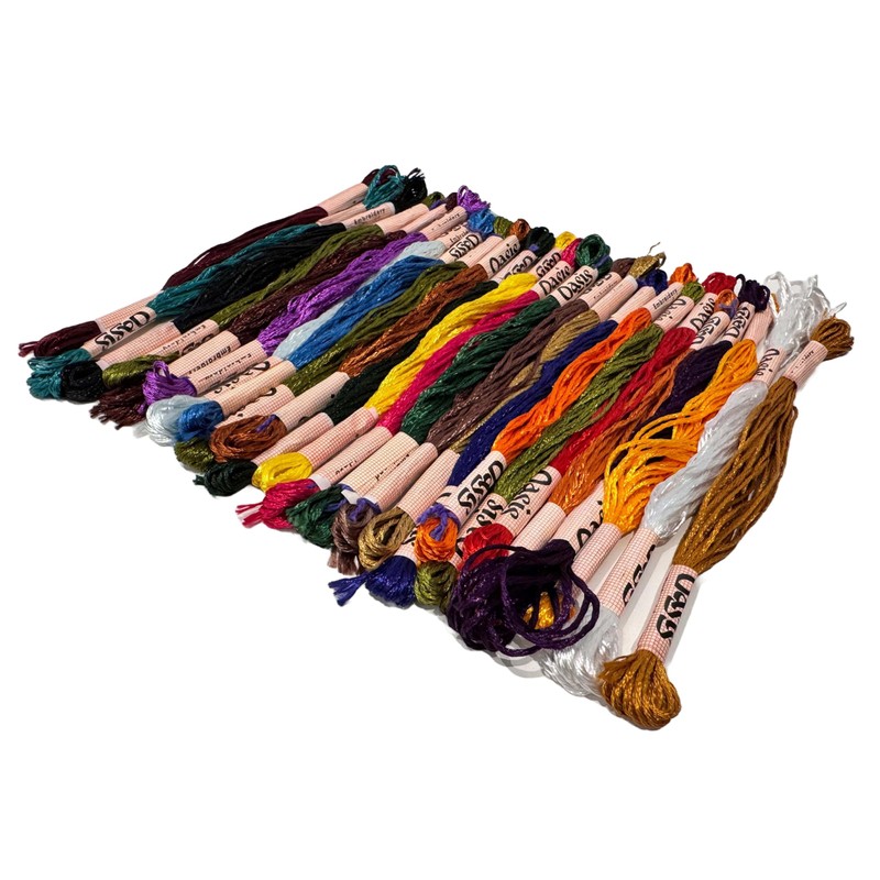Pack of 25 Multi Colours Oasis Large Silk Skeins Threads