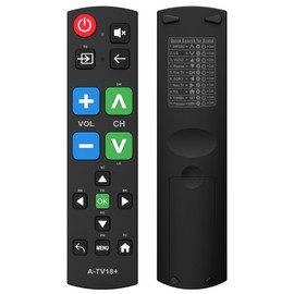 Big Button Universal TV Remote for Seniors, Simple Easy to Use,Work with Most Brands,Dementia Products for Elderly