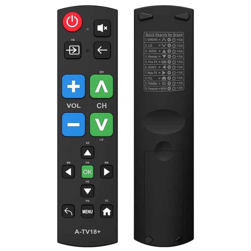Big Button Universal TV Remote for Seniors, Simple Easy to