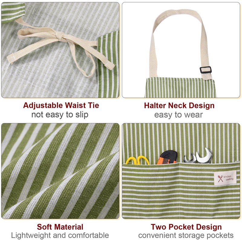 sourcing map 2 Pack Kitchen Cooking Aprons 75x68cm Adjustable Bib