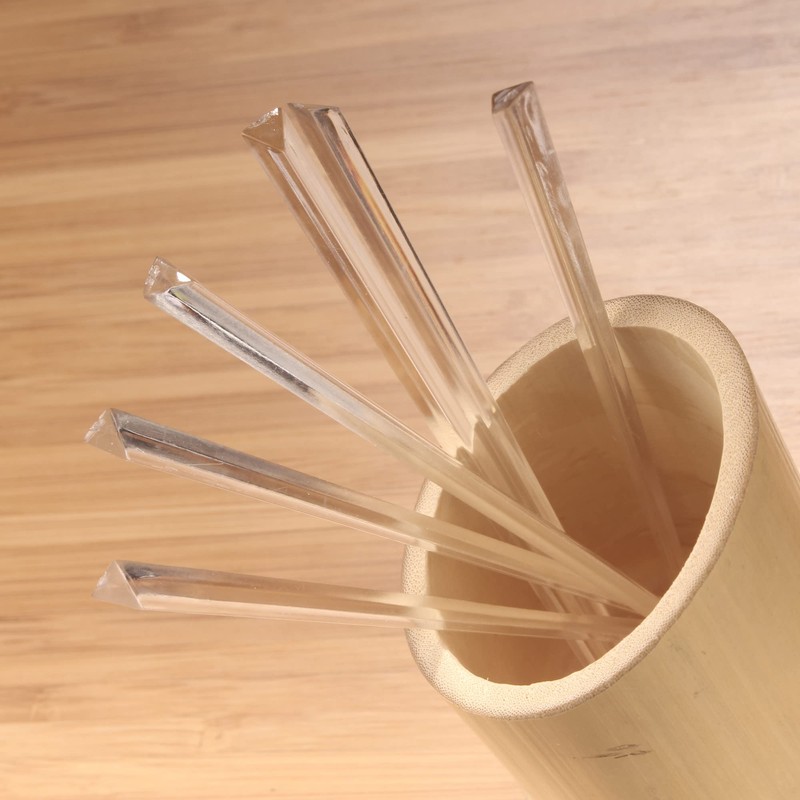 BambooMN - Triangular Food and Drink Plastic Prism Picks -