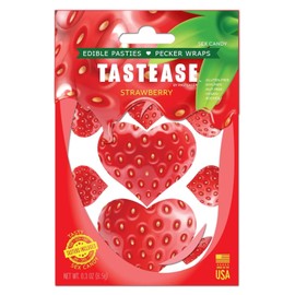 PASTEASE Tastease - Heart Shaped Edible Pasties in Strawberry Candy 13 Piece Set - Fun for A Special Occassion or Everyday - Dimensions 2" x 2" Coverage 1 Inch