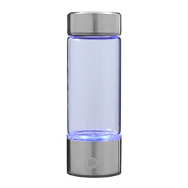 HANGKAI Hydrogen Water Bottle with SPE Electrolysis Technology Hydrogen Rich Water Generator 42cl Hydrogen Generator Bottle Water Treatment in 3 Minutes (Silver)