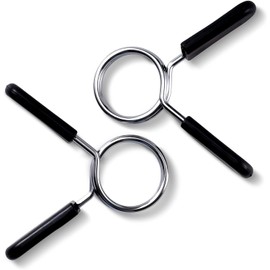 MuscleForge® Spring Collars 28 mm, Pack of 2 Barbell Clasps for Standard Barbell and Dumbbell, Quick Assembly, Dumbbell Clamps for Barbell Bar 28