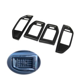 Carbon Fiber Pattern Center Console Dashboard Air Vent Cover Trim Accessories for 2020-2024 Nissan Titan Black
