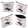 TOBGBE Classic Lines Quote Movie Cosmetic Bag With Zipper For