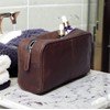 bark&bison Leather Travel Toiletry Bag - Handcrafted from Finest Full