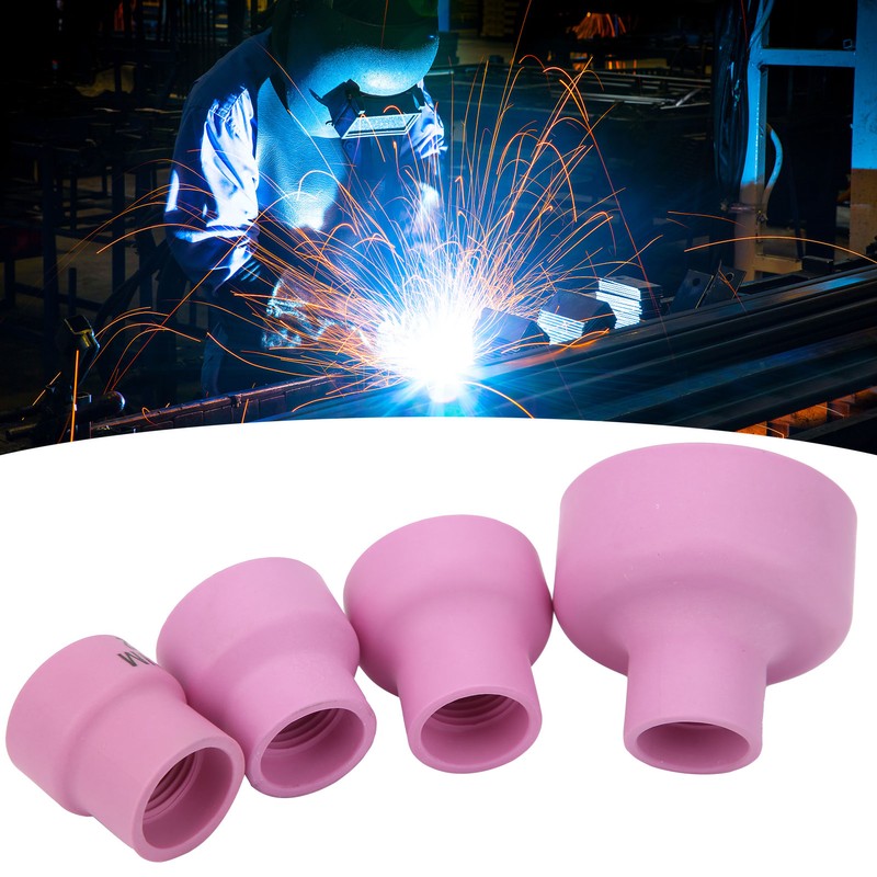 Ceramic Welding Cup Set Alumina Torch Gas Lens Kit Industrial