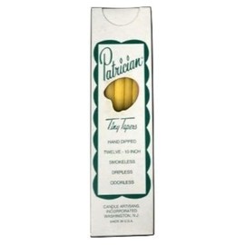 D'light Online Patrician 10 Inch Hand Dipped Skinny Taper Candles (Set of 12, Yellow)