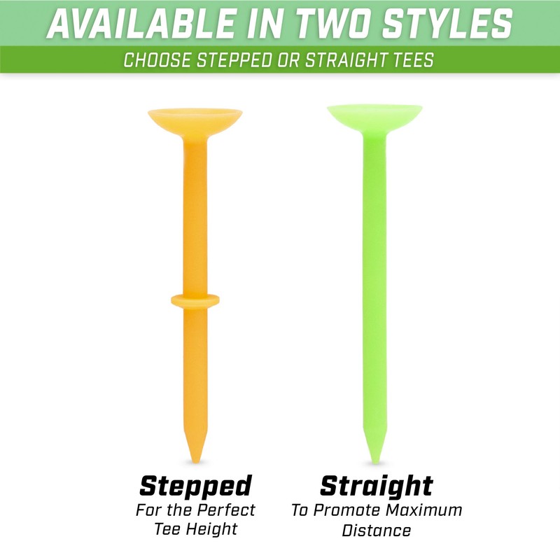 GoSports 3.25” Widemouth Tees Plastic Golf Tees, 60 Tee Player’s