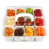 Snackle Box Container12-Compartment with Lid and Handle Square Multi-Capacity Divided