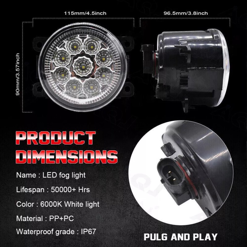 AQJ FOR 2012-2015 HONDA PILOT CLEAR LENS DRIVING FOG LIGHTS