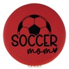 Enthoozies Soccer Mom Red Laser Engraved Leatherette Compact Mirror -