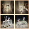 Yutianli Transparent Glass Blocks Wall Decor 8 Pack Ice Crystal
