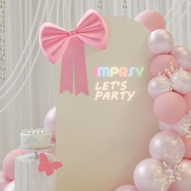 imprsv Bow Party Decorations 16x20in Pink Bow Decor, Coquette Birthday Decorations for Wedding Engagement Baby Shower, Giant Coquette Room decor for Girls Women