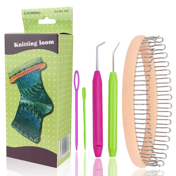 Coopay Sock Knitting Set, Oval Shape Knitting Ring for Socks