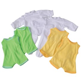 Constructive Playthings DLW-602 Rompers for 16" Dolls - Set of 6 Clothing Accessories for 16" Dolls