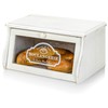 Red Co. 14”x 7” Rubberwood Bread Storage Box with Acrylic