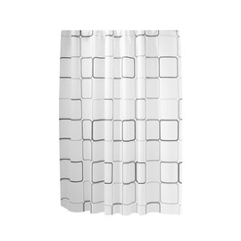 ZONADAH 200x200cm Square Plaid Shower Curtain Toilet Shower Curtains with Hook for Bathroom Home Decor Modern Waterproof Curtain Bath Accessories
