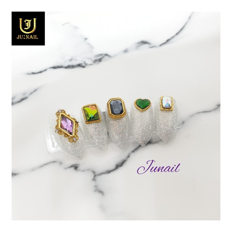  No.1207 Handmade Nail Tips - Short C Curve Coffin