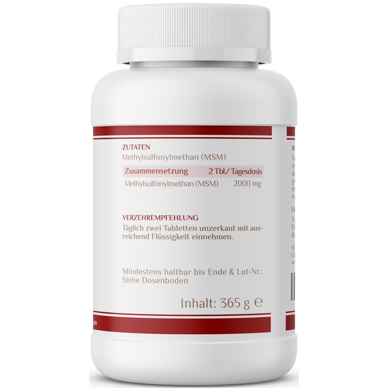 MSM, ORGANIC SULFUR Capsules Capsules 120 Hochdosierte – 1,200 mg