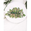 Anglacesmade Bridal Emerald Hair Comb Green Crystal Hair Piece Wedding