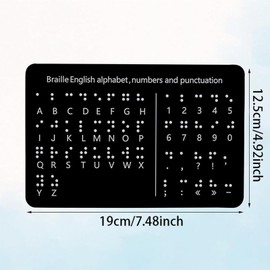 perfeclan Braille Alphabet Board,Educational Tool Tactile Braille Education Gift Braille Learning Teaching Aid for Visually Impaired