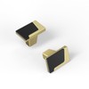 Haliwu 16 Pack Black and Gold Cabinet Knobs 2 Tone