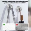Pack of 4 Towel Rails No Drilling Suction Cup Hooks