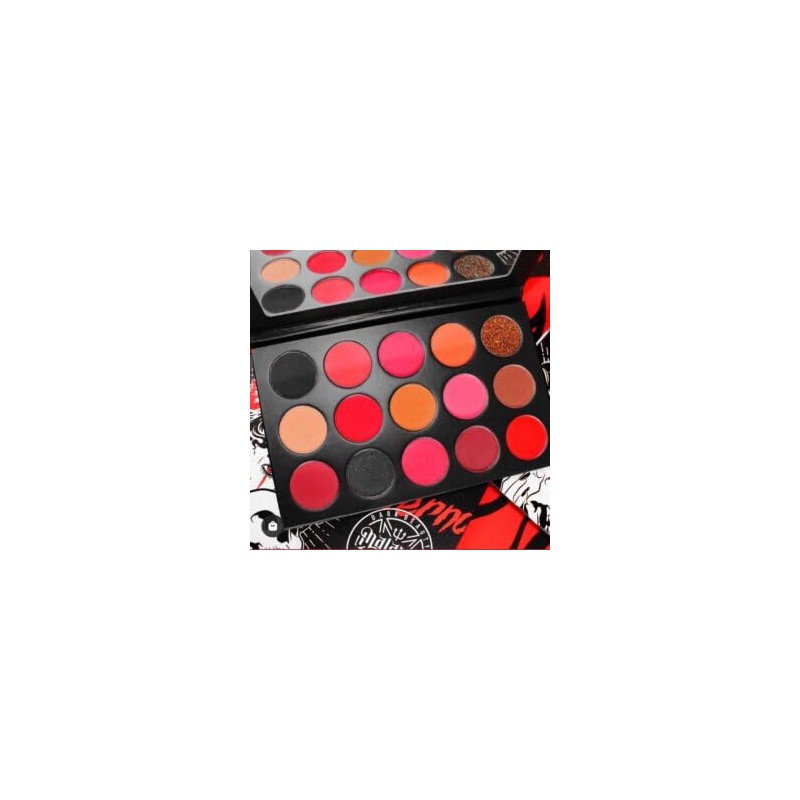 Malagna Cosmetics Paleta de Sombras de ojos 15 tonos rojas