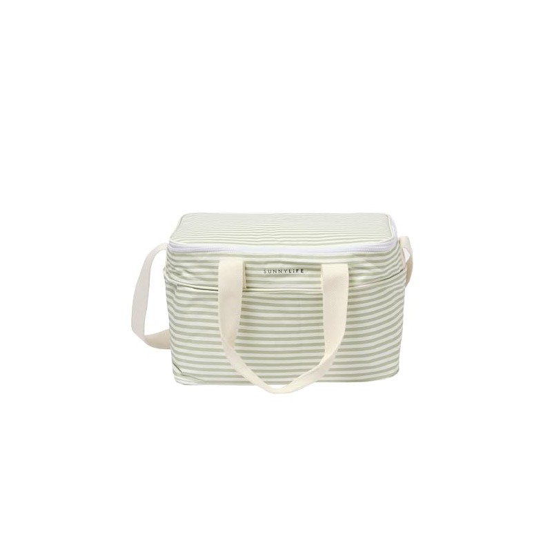Sage Stripe Cooler Bag | La Palma