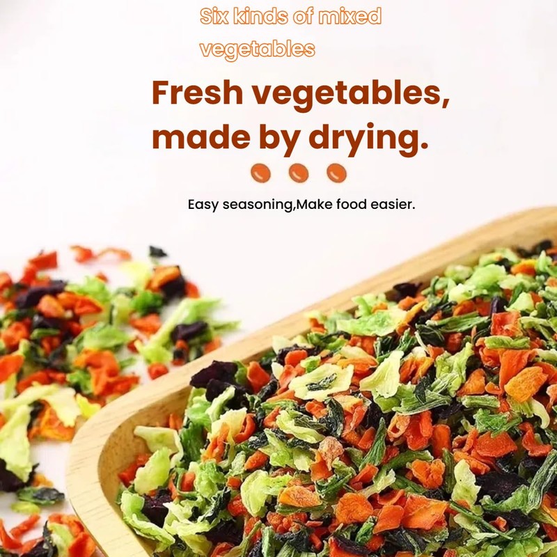 ramen toppings，mixed vegetables 8.8oz/250g，Use dried vegetable flakes to make flavorful