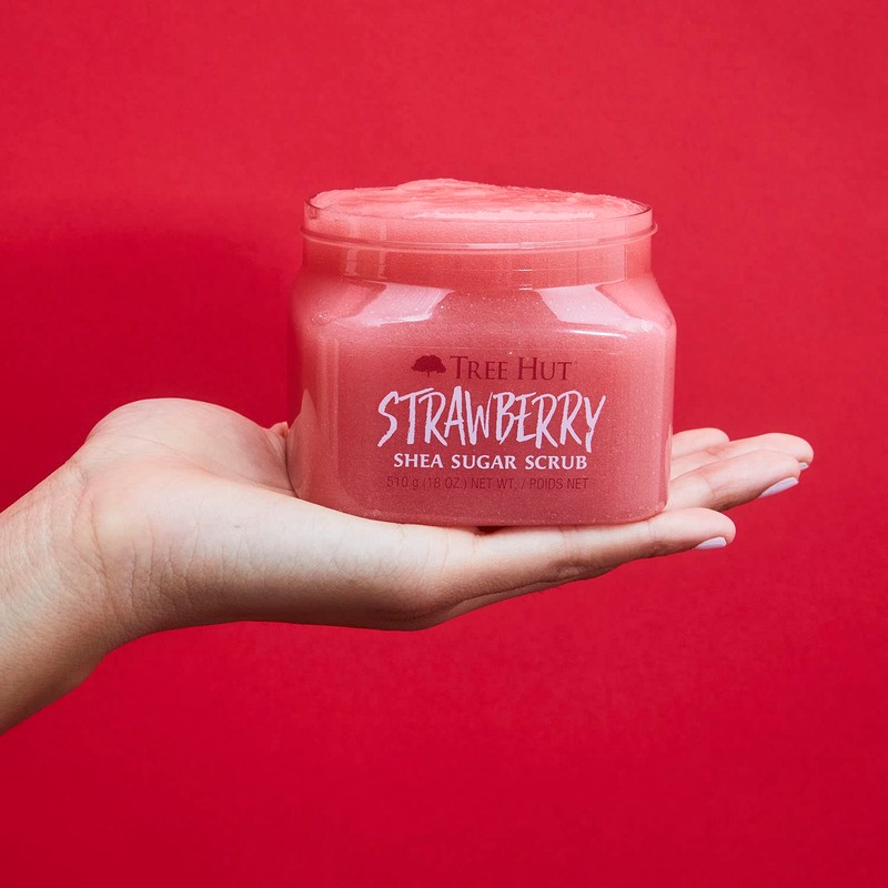 TREE HUT, Strawberry Shea Sugar Scrub, Exfoliante Corporal de Azúcar