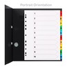 A4 File Divider, 10-Piece Binder Dividers for Ring Binders &