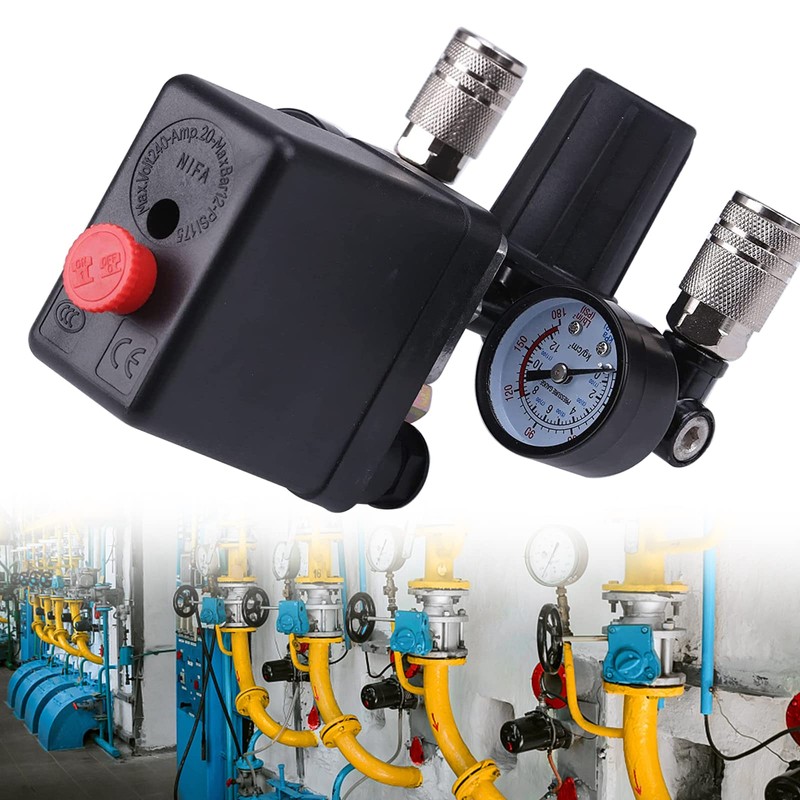 Pressure Regulator 230 V with Pressure Switch with 2 Measuring