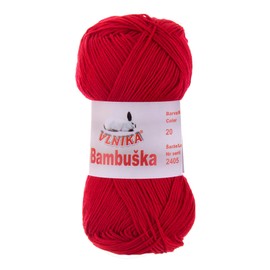 50 g Bamboo Knitting and Crochet Yarn Bamboo Viscose Cotton Plain Colours Choice of Colours 20 Red