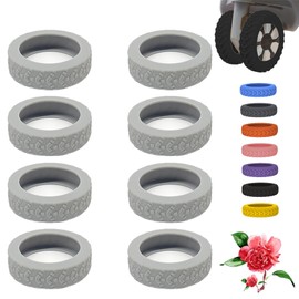 Luggage Wheel Protection Cover,8 Pcs Luggage Compartment Wheel Protection Cover,Luggage Wheel Covers,Luggage Wheel Protector Covers,Luggage Wheel Covers for Suitcase (Gray)
