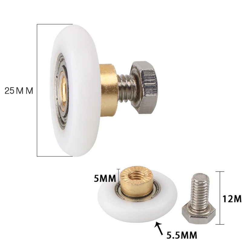 Leliafleury 4 Sets Shower Door Rollers 25mm Shower Doors Wheels