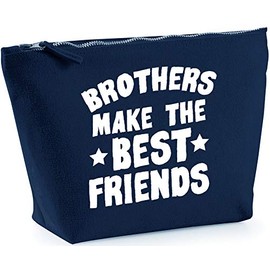 Hippowarehouse Brothers make the best friends printed make up cosmetic wash bag 18x19x9cm