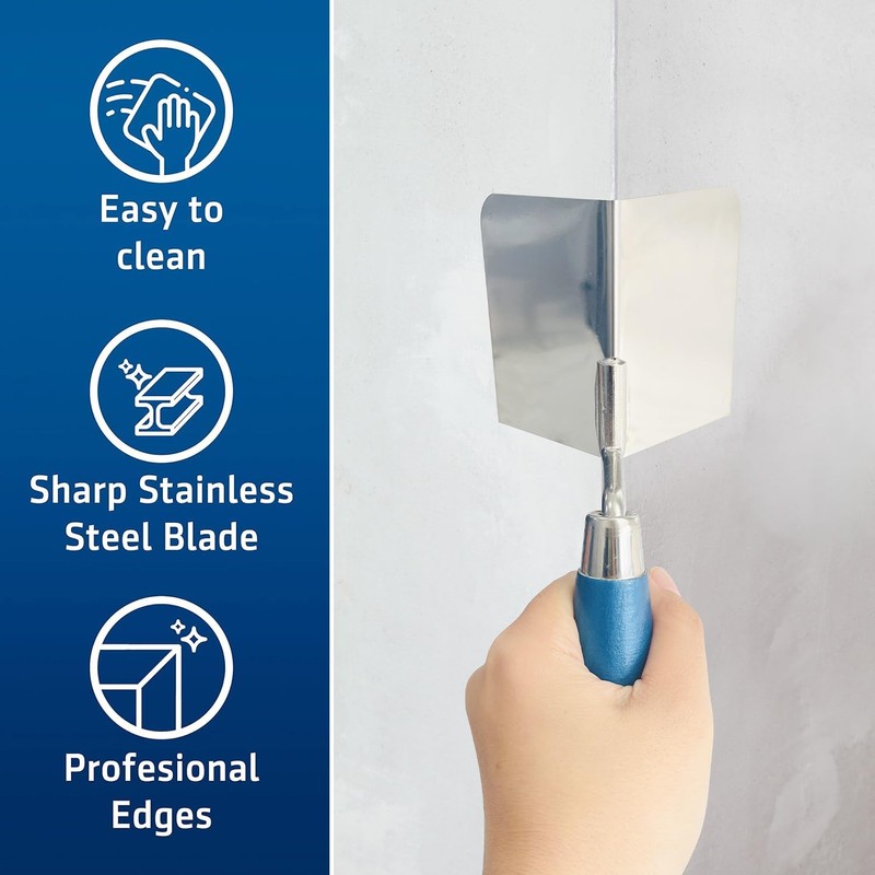 SUGOOE 2 PCS Drywall Corner Tool Set Stainless Steel Inside