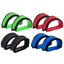 Riloer Blue Outdoor Bike Pedal Straps, Accessory Piece for Bicycle Pedal with Fxed Gear Outdoor Bike Pedal Straps Toe Clips Straps Tape, Reusable Adjustable Straps, 2 Pieces