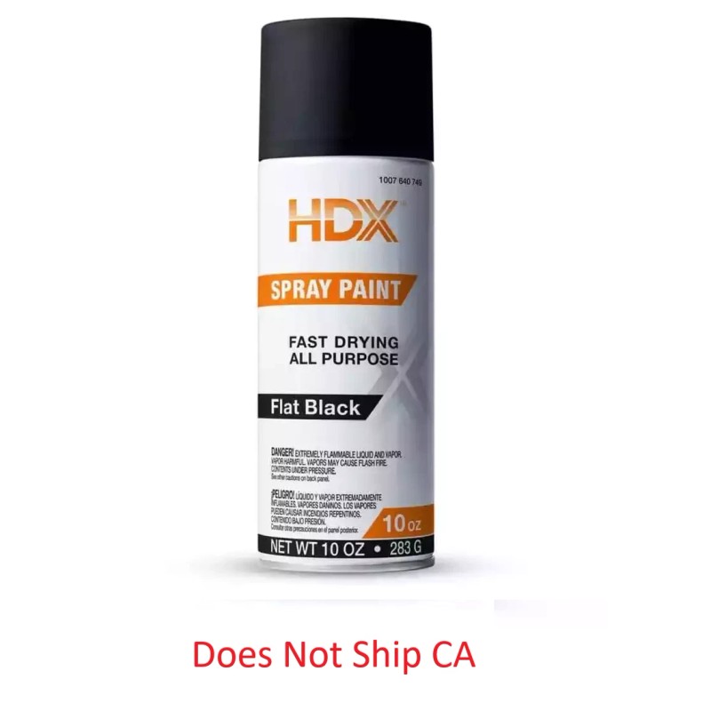 HDX 10 Oz. All Purpose Flat Black Spray Paint