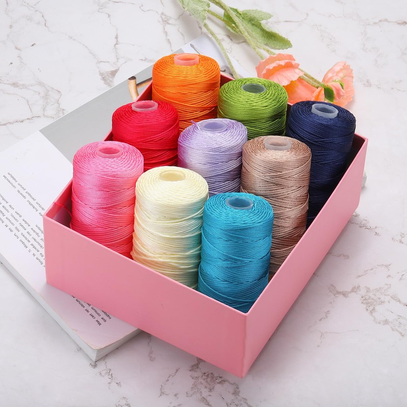 sourcing map Nylon String Cord 1.5mm x 218 Yards Macrame