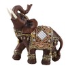Lucky Feng Shui Wood Grain Elephant Statue Sculpture Wealth Figurine