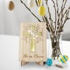 Happy Easter Wooden Greeting Card With Display Stand, Unique Keepsake