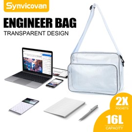 15.7 Inch Clear Tool Bag - Anti-Static PVC Material, Dustproof and durable,Cleanroom Transparent bag for Workshop, Garage, Camping and Outdoor Work
