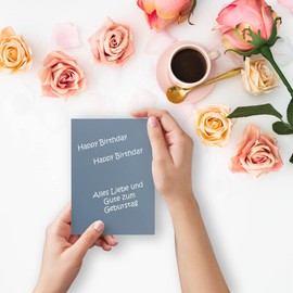 150 Single Cards DIN A6 10.5 x 14.8 cm 240 g/m² Grey Blue Coloured Card Craft Paper Craft Cards Blank Postcards