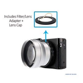0.5X Wide Angle Lens for Canon PowerShot G5X, G7X, G7X Mark II, and G7X Mark III (includes Lens Adapter & More)