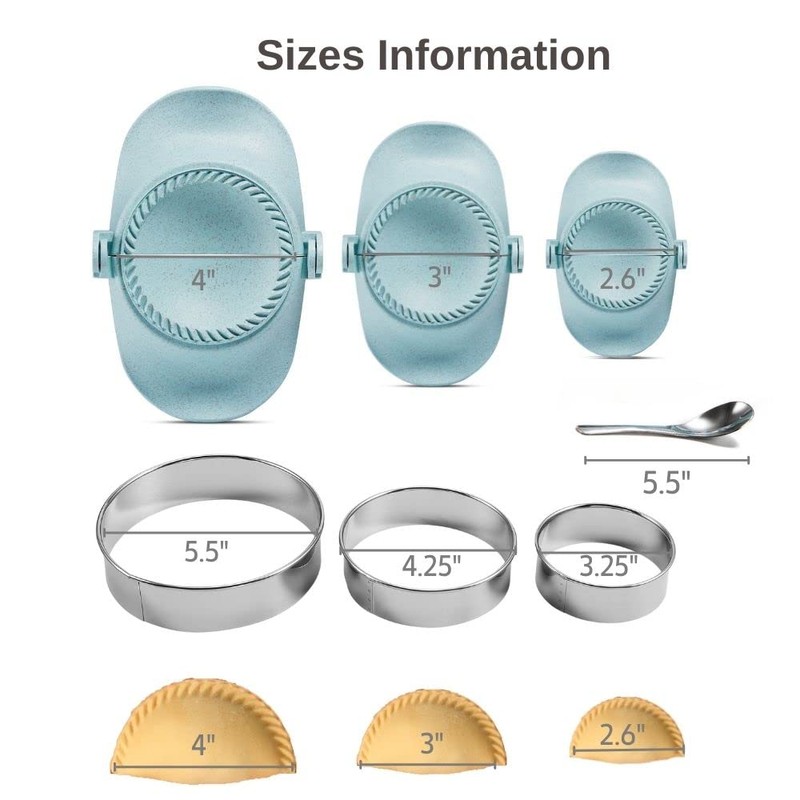 Empanada Maker Press, 3size Professional Dumpling Maker Mold Kit with