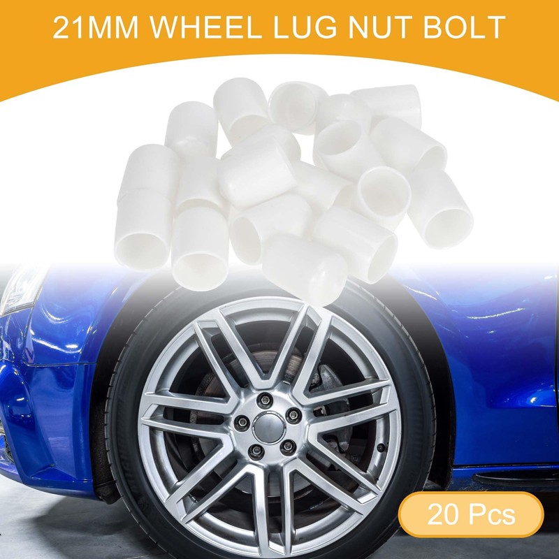 Partuto 20pcs Cylindrical Shape Wheel Lug Nut Bolt Rims Tire